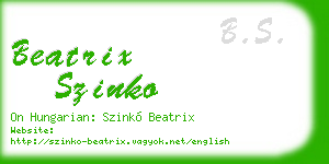 beatrix szinko business card